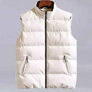 Chaqueta acolchada de moda de fabricante personalizado, chaleco sin mangas, abrigo de cintura para hombre, ropa de calle - Product Image 6