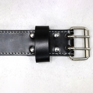 Ceinture de soutien lombaire réglable en cuir de vache robuste antidérapante avec boucle à double languette pour la musculation et l'entraînement de force - Product Image 6