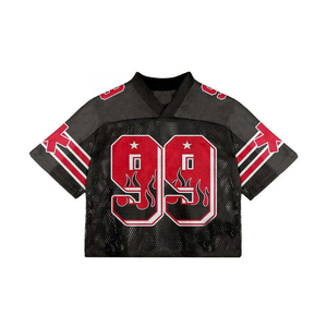 La mejor camiseta de rugby de manga corta, uniforme de fútbol americano transpirable con colores resistentes de talla grande para jugadores divididos - Product Image 5