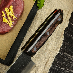 Venta al por mayor pedidos a granel personalizados OEM ODM servicio profesional fijo hoja afilada cuchillo Chef cuchillo cocina mango de madera - Product Image 5