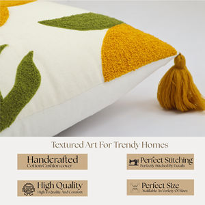 Funda de Cojín Decorativa de Algodón Ecológico con Diseño Geométrico y Rayas, Tejida a Mano, con Borlas, para Sofá y Decoración del Hogar - Product Image 3