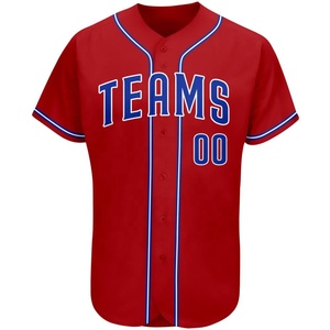 Sublimation Jersey Blank Plain Hip Hop Hipster Baseball Jersey Button Down Shirts Sports Uniforms Men Women Jersey Custom logo - Product Image 2