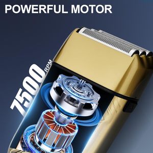 Afeitadora Eléctrica para Hombre con Pantalla LED, Resistente al Agua IPX7, Motor Potente, Recortadora de Barba para Uso Facial, para Hombres Calvos - Product Image 4