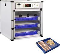 Incubateur entièrement automatique pour 68 œufs avec retournement automatique des œufs, contrôle de la température et de l'humidité, incubateur pour poulets, canards, oies, cailles, oiseaux