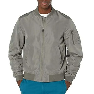 2024 Oem Bomber Jacket Mens Custom Windbreaker Coat Venta al por mayor Poliéster Zip Up Casual Chaqueta de béisbol para hombres - Product Image 1