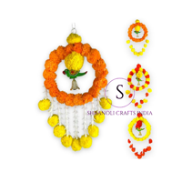 Nouvelle Arrivée Guirlandes de Fleurs de Marigold Légères Écologiques Faites à la Main par un Designer Magnifiques Lustres de Mariage en Forme de Cloche de Perroquet