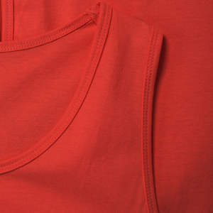 Débardeur décontracté pour hommes, rouge, 100% coton, design personnalisé, respirant, sans manches, grande taille, tricoté doux - Product Image 5