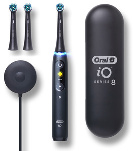 Cepillo de dientes eléctrico sónico Oral-B iO Series 8 asequible, recargable con 2 cabezales de cepillo de repuesto, tecnología de limpieza avanzada - Product Image 2
