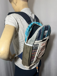 Sac à dos unisexe écologique, durable et imperméable Sac à main à poches multiples Stockage pratique de bouteilles Doublure en coton Sangle Vente en gros - Product Image 4