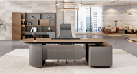 Chaise de bureau de luxe, chaise de bureau exécutive moderne en cuir, chaise de bureau confortable et ergonomique pour le travail au bureau