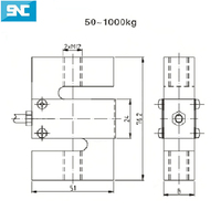Cellule de pesage à compression et tension, type S, DEE DEF, 500 kg, 1 tonne, 5 tonnes