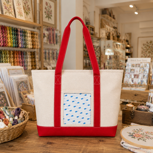 Tas Tote NDLPT DIY dengan Kantong Dalam, Tas Kanvas untuk Penjahit, Organisasi Perjalanan Sehari-hari, Tas Needlepoint Personal - Product Image 1