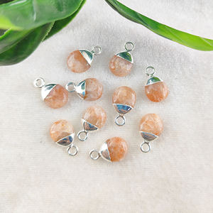 Colgante de Piedra Solar Natural Chapado en Oro al por Mayor |   Joyería de Piedra Natalicia DIY - Product Image 3