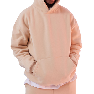 Men's Heavyweight Knitted <b>Fleece</b> Pullover Hoodies 300-500 Gsm Custom Printed Boxy Fit High Quality Collar Anti-Shrink Feature - Product Image 5