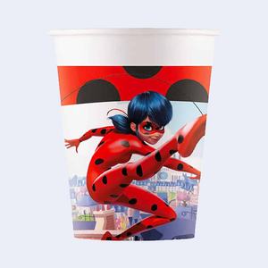 Gobelets en papier Coccinelle 200 ml, vaisselle de fête, lot de 6 pièces - Product Image 1