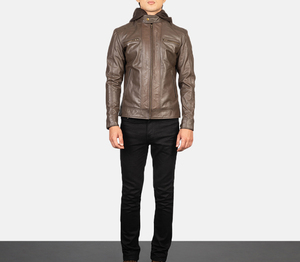 Classique 100% véritable cuir de mouton marron haute qualité grande taille hommes hiver chaud écologique avant en peau de mouton Bomber veste - Product Image 5