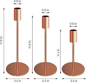 Bougeoir Votif Plaqué or Centres de Bougie Décoratifs en Métal Supports pour Bougie de Mariage Moule - Product Image 3