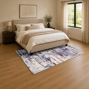 <b>RUGS</b> DEPOT LXDP-0842 Wholesale Grey Silver Modern Vintage Digital Printed Machine Washable Chenille Area <b>Rug</b> <b>Non</b> <b>Slip</b> - Product Image 3
