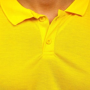 Polo de manga corta de color sólido ajustado de verano de poliéster 100% - Product Image 4