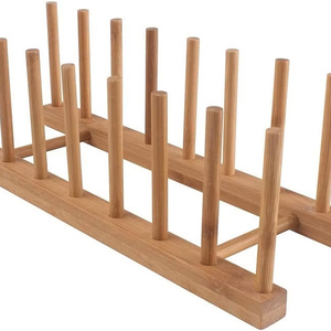 Support de plaque à double niveau élégant pour cuisine à domicile le plus vendu en métal et en bois à bas prix Supports de stockage et étagères - Product Image 1