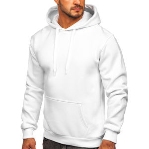 Sudadera con capucha en blanco personalizada al por mayor, Jersey polar OEM para hombre, ropa de calle, Sudadera con capucha de peso pesado de gran tamaño con estampado bordado personalizado - Product Image 2