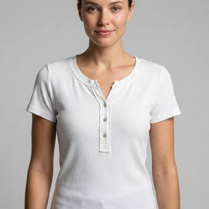 เสื้อยืดแขนสั้นคอโอ ผ้าริบ ระบายอากาศได้ดี ใส่สบาย ผลิตจากผ้าฝ้าย 90% - Product Image 3