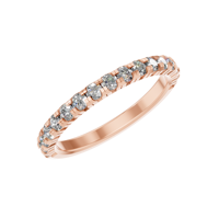 Bague demi-éternité tendance 2025 pour femme, en or 14 carats, sertie de diamants de laboratoire, fine, empilable, pour mariage, bijoux raffinés personnalisables IGI