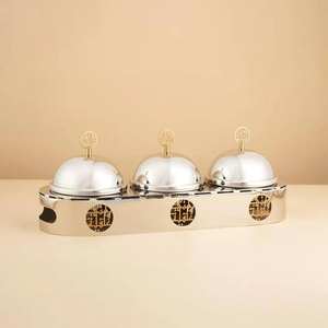 Plato Redondo Moderno para Servir Dátiles con Tapa, Metal y Madera Ecológicos Libres de Plomo, Tamaño Personalizado para Cocina, Hotel, Restaurante - Product Image 5