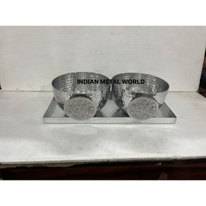 Bol à chocolat martelé en métal Eid Mubarak décoratif doux serveur plateaux bol à bonbons au chocolat au prix le plus bas - Product Image 3