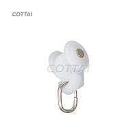 Componentes de Riel de Cortina de Aluminio Blanco