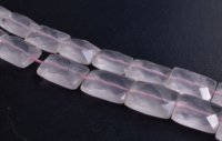Vente en gros de perles de cristal de quartz rose en forme de rectangle de pierre naturelle à facettes perles de pierres précieuses en vrac pour la fabrication de bijoux semi-précieux