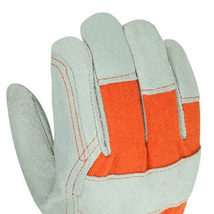 Guantes de trabajo pesado de jardinería de seguridad de cuero Premium Guantes de cuero pesado más populares Split de cuero de vaca - Product Image 6