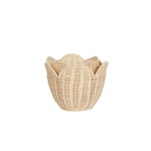 Ensemble de 2 paniers en rotin Lily, faits à la main, écologiques, en rotin naturel, forme ronde moderne, panier de rangement multi-usages - Product Image 2