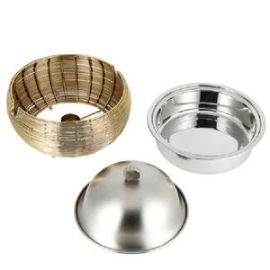 Casseroles rondes en fil métallique Hotpot Gold New Servingt Meilleure qualité Récipient alimentaire fait à la main Vaisselle moderne Casseroles et bols - Product Image 4