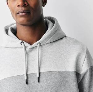 Nueva venta al por mayor de invierno hombres pulóver sudaderas con capucha de alta calidad de algodón personalizado de lana de talla grande canguro bolsillo bloque Color forrado - Product Image 4