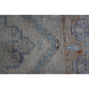 Alfombra Turca Pequeña, Alfombra Vintage de 1.6x3.1 pies, Alfombra de Lana Azul - Product Image 5