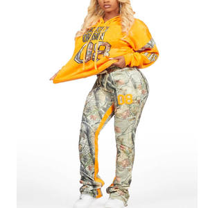 Ensemble de survêtement de jogging pour femmes, tenue de sport confortable et respirante pour l'entraînement, la remise en forme, la course à pied, usage décontracté - Product Image 2