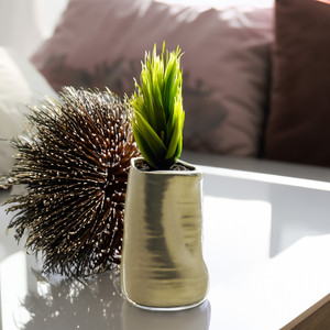CUB6506GD - Gold Formed <b>Vase</b> - 6.1 H - Product Image 5