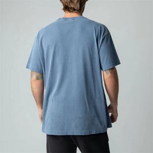 T-shirt décontracté surdimensionné à épaules tombantes T-shirt pour hommes OEM conception personnalisée Logo lourd blanc 100% coton - Product Image 4