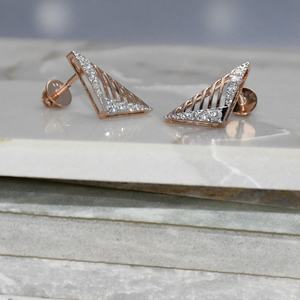 Pendientes de Oro Sólido de 14 Quilates con Certificación IGI, Elegantes y Minimalistas, con Corte Brillante, Diamantes Naturales, Perfectos para Bodas, Fiestas y Compromisos - Product Image 3
