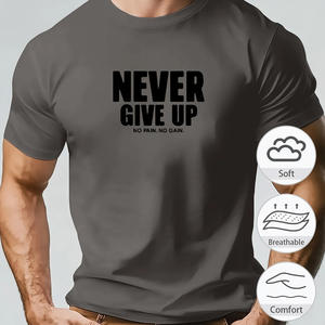 เสื้อยืดคอกลมลำลองสำหรับฤดูร้อนของ2025ผ้าฝ้าย100% เสื้อยืดพิมพ์ลายตัวอักษรเนื้อนุ่มระบายอากาศได้ดี - Product Image 1