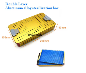 Caja de esterilización médica de aleación de aluminio con almohadilla de silicona Desinfección de gabinetes Esterilización de instrumentos quirúrgicos - Product Image 4