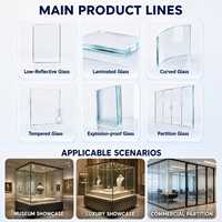 Verre plat épais stratifié de sécurité avec revêtement AR pour escaliers de musée et vitrine à trophées