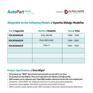 Elevador de Plástico para Limpiaparabrisas Delantero para Volkswagen Polo - DERECHO - Product Image 2