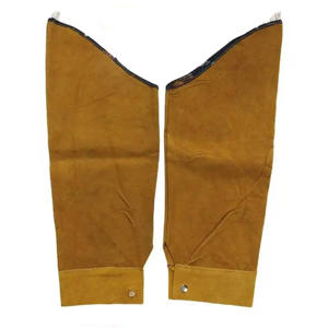 Polaina de construcción de servicio pesado de mejor rendimiento, ignífugo, funda de soldadura de cuero de vaca dividida, mangas protectoras contra el calor - Product Image 1