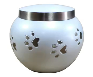 Best Quality Pet Urn Ceramic Beautiful Cremation Urn for Pet <b>Ashes</b> Handcrafted Cremation Urn <b>Pot</b> for Sale - Product Image 5