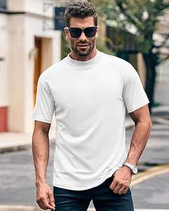 Camisetas redondas de cuello burlado de buena calidad en blanco con logotipo personalizado OEM, camiseta de manga corta a la moda para entrenamiento deportivo de verano - Product Image 3