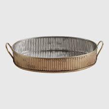 Bandeja de servicio clásica India para el hogar, hotel y restaurante, último diseño, bandejas de servicio de latón, bandeja de utensilios de cocina redonda hecha a mano India - Product Image 3