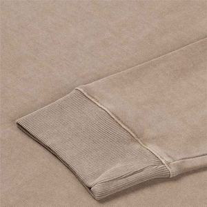 Sweats à col rond 100% coton hiver polaire doublé Long Polo Style solide motif tricoté tissage Anti-rétrécissement Anti-rides haut - Product Image 6