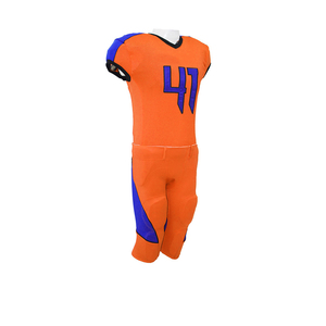 Vêtements de sport de qualité supérieure, couleur gris américain, col en V, ensemble d'uniformes de football américain pour adultes, service OEM, 100% polyester - Product Image 6